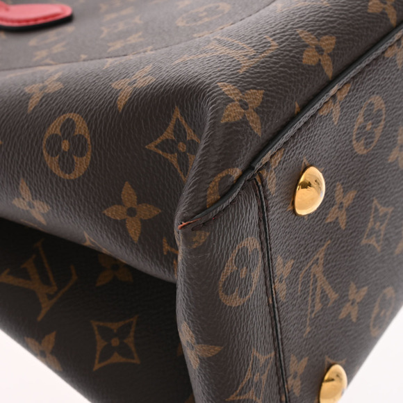 Louis Vuitton Monogram Flower Tote Coquelicot Red Canvas Bag - Picture 8 of 11